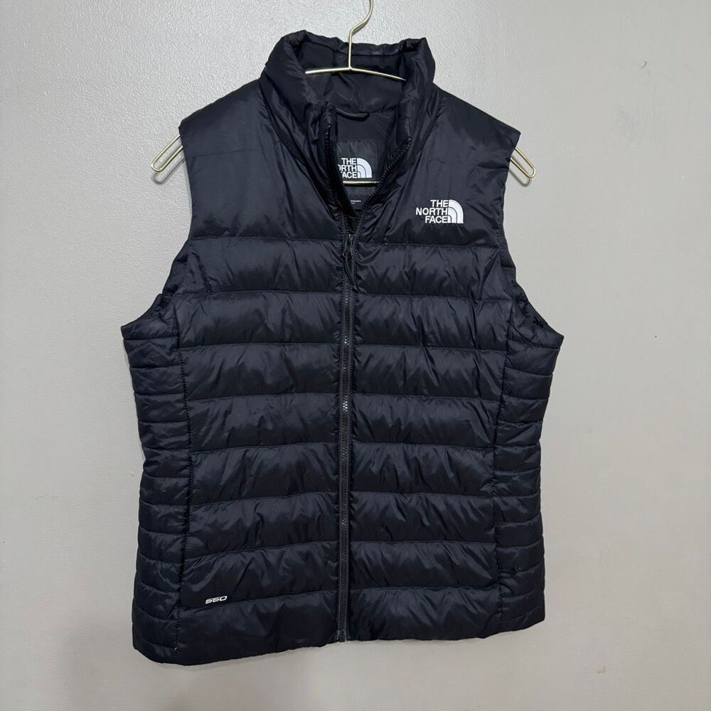 The North Face black 550 down vest women’s large